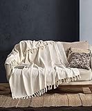 BOHORIA® Premium Tagesdecke Tulum | 100% Baumwolle | Extra-groß 170 x 230 cm | Baumwolldecke als...