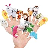 Fingerpuppen mit Tieren, 15 Stück, 4 Themen, Kultivierung, Wild, Haustier, Meerestiere, Geschenk...