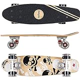FunTomia Mini-Board Cruiser Skateboard 57cm aus 7-lagigem kanadischem Ahornholz inkl. ABEC-9...