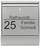 Hausnummer & Straßenname Personalisiert – Familienname Aufkleber für Briefkasten & Haustür,...