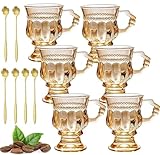 RANJIMA Gläser Mit Henkel 6er Set, Kaffeegläser Teegläser Kaffee Tee Glas Irish Coffee Gläser...