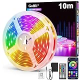 LED Strip 10m, LED Streifen Bluetooth RGB Led Band Selbstklebend mit Fernbedienung und APP. Musik...