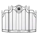 GLJTUO Kaminschutzgitter, Feuerschutzgitter Für Offene Kamine – Breite 108 cm X Höhe 77 cm,...