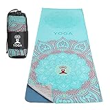 MoKo Yogamatten Handtuch, rutschfest Yoga Handtuch Auflage für Yogamatte Schweißabsorbierend...