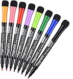 Willingood Whiteboard Marker, Magnetisch Whiteboard Schwamm mit Stifte, 2 in 1 Kreidemarker mit 8...