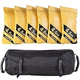 COSTWAY 27KG Sandbag, Power Bag inkl. 6 x 4,5 kg Sandsack, Gewichtssack mit 6 Griffen, Core Bag aus...