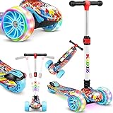 KIDIZ® Roller Kinder Scooter X-Pro2 Dreiradscooter mit PU LED Leuchtenden Räder Kinderroller...