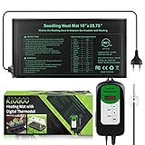RIOGOO 24 * 52 cm Sämling-Heizmatte und Thermostatregler 68-108 ° F Digitaler Thermostatregler...
