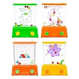 GERUI Kinder Spielzeug Wasser Flipper, 4 Stück Handheld Mini Wasser Ring Spiel Kinder Wasserflipper...