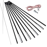 Fiberglas Zeltstange Ø 9,6 mm - 550 cm aus 9 Segmenten - mit Gummizug und Einfädelhilfe...