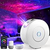 LED Smart Sternenhimmel Projektor, MILFECH WLAN Sternenprojektor Lampe RGB Dimming mit 3D...