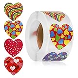 TOYANDONA 1 Rolle Selbstklebende Herz Aufkleber 38cm Valentinstag Rollenaufkleber aus Beschichtetem...