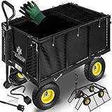 KESSER® Bollerwagen 550kg belastbar Gartenwagen Transportwagen Gartenkarre herausnehmbare Plane...