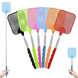 AYESY Fliegenklatsche, 6 Stück Manuelle Fliegenklatscher Ausziehbar Teleskopgriff aus Edelstahl...