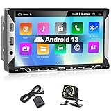 Podofo Android Autoradio 2 Din mit GPS Navi und Bluetooth, 7 Zoll Touchscreen Doppel Din Stereo...