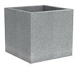 Scheurich C-Cube, Pflanzgefäß aus Kunststoff, Stony Grey, 40 cm lang, 40 cm breit, 33 cm hoch, 44...