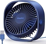 EasyAcc USB Ventilator, Mini Ventilator, Leise USB Tischventilator mit 2 Jahre Garantie, Starker...