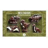 Heilemann Schokoladen-Figuren Themenpackung, Geschenkpackung Edelvollmilch, 100 g (Dinosaurier)