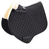 Merauno® Satteldecke aus Lammwolle, volle Decke, Sprungtuch, Satteldecke und quadratische...