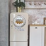 GRAZDesign Wandtattoo Küche Kühlschrank Aufkleber, Stay Cool Bier im Bullauge, Küchendeko...