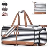Lekesky Reisetasche Damen 60L Faltbare Reisetasche Weekender Sporttasche mit Schuhfach, wasserdichte...