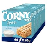 Müsliriegel Corny free Joghurt, 39% Vollkorn und ohne Zuckerzusatz, 68 kcal pro Riegel, 60x20g