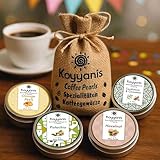 Sommer-Geschenkset Kaffeearomen, 4 Sorten, Pistazie, Kardamom & Zimt, Orangenschalen, Haselnuss,...