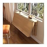 Klappbarer Wandtisch, Wand-Klapptisch, ausziehbarer Klapptisch, Massivholz, zusammenklappbarer...