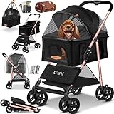 LOVPET® Hundewagen 2in1 Hundebuggy Hundebox Transporttasche Faltbar klappbar bis 20kg Haustiere...
