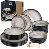 Moritz & Moritz VIDA 18-teiliges Geschirrset 6 Personen – Elegantes Teller Set aus hochwertigem...