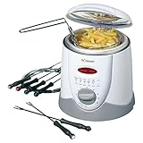 Bomann® 2in1 Fondue-Fritteuse inkl. 6 Fonduegabeln | Fondue für Schokofondue & Käsefondue |...