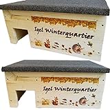 Nagerstore Igelhaus Igelhütte XXL mit Labyrintheingang Winterquartier Katzensicher Winterfest,...