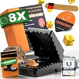 Fairfield Mausefalle [8er Set] – Tierschutzgerechte Profi Mausefalle Schlagfalle + giftfreies...