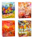 K3T Geschenktüten ART ON CANVAS, 4er Packung, Größe: Groß (HxBxT 32 x 26 x 13,5 cm), Art. Nr....
