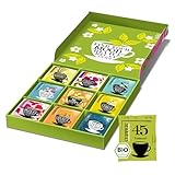 Cupper Bio Tee Geschenkset, Tee Set, Geschenkidee, Bunte Teebox mit 9 verschiedenen Sorten,...