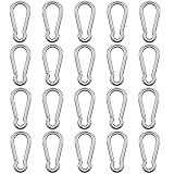 20 Stück Karabiner, 40x4 mm Karabinerhaken Klein Aluminiumkarabiner Schlüsselanhänger Karabiner...