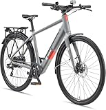 TELEFUNKEN E-Bike Herren 28 Zoll, Elektrofahrrad Hinterradmotor, 7-Gang Kettenschaltung, Hydr....