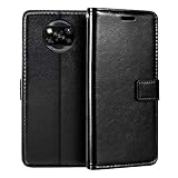 Shantime Lederhülle Kompatibel mit Xiaomi Poco X3 NFC, Business Design Magnetische Klapphülle, 3...