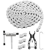 ROSE KULI Fahrradkette - 6/7/8 Fach Fahrrad Kette 1/2 x 3/32 Inch 116 Glieder, fahrradkette Werkzeug...