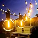 Kawaya 45M Lichterkette Glühbirnen Außen LED Garten Lichterkette Aussen Strom Wasserdicht mit 73+3...