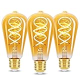 URing Glühbirne E27 LED Warmweiss Vintage - Edison LED Birne Leuchtmittel Retro E27 2200K 4W...