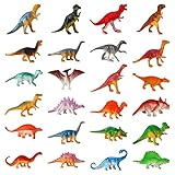 FANTESI 24 Stück Dinosaurier Figuren, Dinosaurier Spielzeug Klein Dino Figuren Mini Dinosaurier...