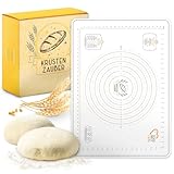 KRUSTENZAUBER Backmatte Silikon als Brot backen Zubehör - 50x70cm BPA-freie Antihaft Teigunterlage...