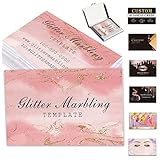 Visitenkarten Personalisierbar 100/500/1000 Stück individuell mit Logo-Text QR-Code...