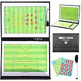 MZSX Fußball Trainer Taktische Tafel, Fußball Taktische Magnetische Strategietafel, Faltbares...