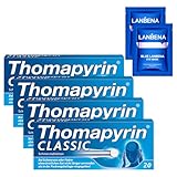 Thomapyrin CLASSIC Schmerztabletten - 3fach Power gegen Kopfschmerzen - 4 x 20 Stk. + 2 x Eye Pads