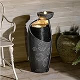 Outdoor-Wasserbrunnen für den Innenbereich, großer Standbrunnen mit LED-Beleuchtung und Pumpe für...