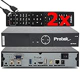 Protek X2 Twin SAT 4K - UHD HDR 2X DVB-S2 Twin Tuner, OpenATV E2 Linux Receiver, Smart TV-Box,...