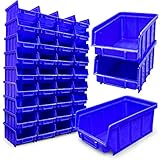 HMH 20x Stapelboxen Blau Größe 2 Werkstatt Garage Sichtlagerboxen (LxBxH) 175x103x76mm Lagerboxen...