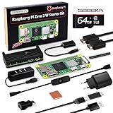 GeeekPi Raspberry Pi Zero 2 W Starter Kit with RPi Zero 2 W Aluminum Case,64GB SD Card Preloaded...